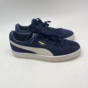 PUMA Sneakers Mens 7 Suede Classic Low Top 378311-01 Blue Athletic Casual Shoes